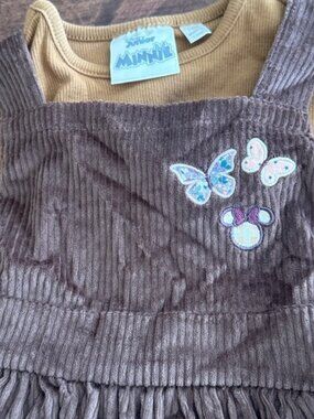 Disney Junior Minnie Mouse brown top and corduroy dress set